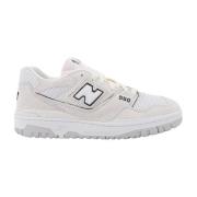 Witte Leren Sneakers met Geperforeerde Neus New Balance , White , Here...