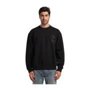 Round-neck Knitwear Covert , Black , Heren