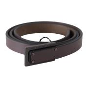 Donkerbruine Leren Riem Costume National , Brown , Dames