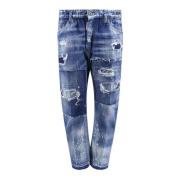 Gescheurde katoenen jeans Dsquared2 , Blue , Heren