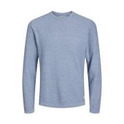 Katoenen Gebreide Crew Neck Trui Jack & Jones , Blue , Heren