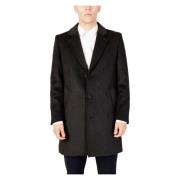 Single-Breasted Coats Antony Morato , Black , Heren