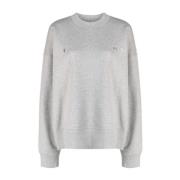 Melange Grijs Crew-Neck Sweatshirt The Attico , Gray , Dames