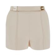 Luxe Plaque Shorts voor Fashionista's Elisabetta Franchi , Beige , Dam...