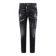 Zwarte Denim Skater Jeans Dsquared2 , Black , Heren