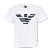 T-shirt met logo Emporio Armani , White , Dames