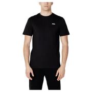 Klassiek Katoenen T-shirt voor Mannen Fila , Black , Heren