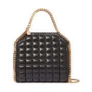 Zwarte Quilted Falabella Tote Tas Stella McCartney , Black , Dames