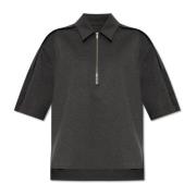 Polo shirt met een relaxte pasvorm Victoria Beckham , Gray , Dames