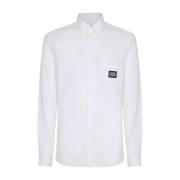 Witte shirts met metalen logo Dolce & Gabbana , White , Heren