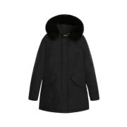 Luxury Arctic Parka with Removable Dyed Fur Woolrich , Black , Dames