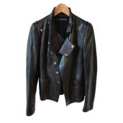 Pre-owned Leather outerwear Balenciaga Vintage , Black , Dames