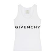 Archetype Print Ronde Hals Shirt Givenchy , White , Dames