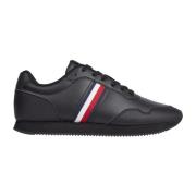 Zwarte Core Lo Runner Sneakers Tommy Hilfiger , Black , Heren