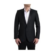 Zwarte wollen single-breasted Martini blazer Dolce & Gabbana , Black ,...