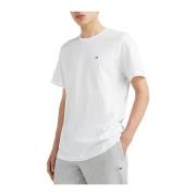 Lente/Zomer Jersey Tee Tommy Jeans , White , Heren