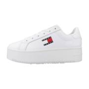 Flatform Sneakers voor Vrouwen Tommy Jeans , White , Dames
