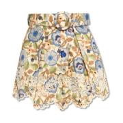 Linnen shorts met bloemenmotief Zimmermann , Multicolor , Dames