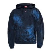 ‘S-Boxt-Hood’ hoodie met logo Diesel , Blue , Heren