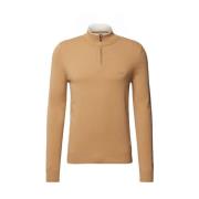 Heren Trui met Ritssluiting en Geborduurd Logo Hugo Boss , Beige , Her...