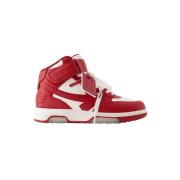 Leather sneakers Off White , Red , Dames