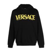 1B000 Sweatshirt - Stijlvol en Comfortabel Versace , Black , Heren