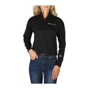 Dames Half Zip Katoenen Sweatshirt Champion , Black , Dames