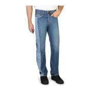 Heren Regular Fit Jeans met Knoopsluiting Calvin Klein , Blue , Heren