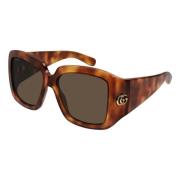 Stijlvolle Gg1402S Zonnebril Gucci , Brown , Dames