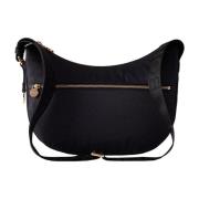 Luna Hobo Tas Borbonese , Black , Dames