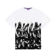 Stijlvolle korte mouwen T-shirt Octopus , White , Heren