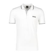 Witte polo shirt met korte mouwen Hugo Boss , White , Heren