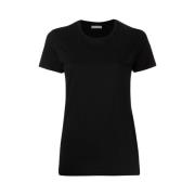 Klieke Logo T-shirt Moncler , Black , Dames
