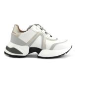 Witte/Zilveren Stijlvolle Sneakers Alexander Smith , White , Dames