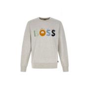 Grijze Logo Sweatshirt Hugo Boss , Gray , Heren