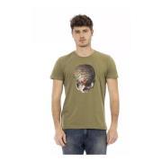 Groen Katoenen T-Shirt voor Heren Trussardi , Green , Heren