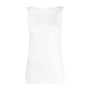 Witte Boat-Neck Mouwloze Top Wolford , White , Dames