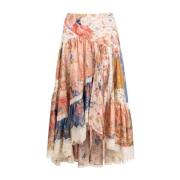 Bloemenprint hoge taille rok Zimmermann , Multicolor , Dames