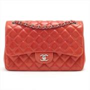 Pre-owned Leather chanel-bags Chanel Vintage , Orange , Dames