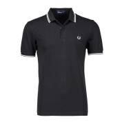 Zwarte poloshirt met korte mouwen Fred Perry , Black , Heren