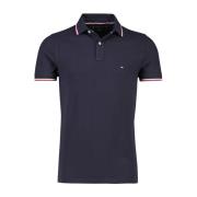 Donkerblauw Poloshirt met Korte Mouwen Tommy Hilfiger , Blue , Heren