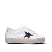 Bedrukte Leren Hi Star Sneakers Golden Goose , White , Dames