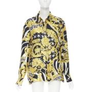 Pre-owned Silk tops Versace Pre-owned , Yellow , Dames