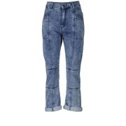 Cropped Jeans - Stijlvol en Trendy 10Days , Blue , Dames
