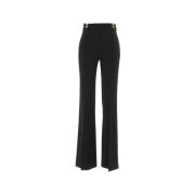 Broek met vouw Elisabetta Franchi , Black , Dames