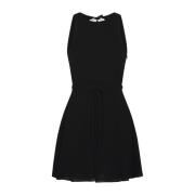 Zwarte mouwloze jurk met open rug Saint Laurent , Black , Dames