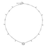 18kt Witgouden en Diamanten Ketting Gucci , Gray , Dames