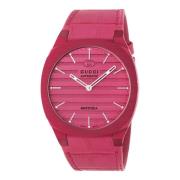 Rode Interlocking G Automatisch Horloge Gucci , Pink , Dames