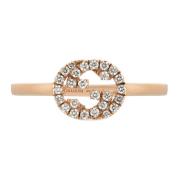 18kt Roze Gouden en Diamanten Ring Gucci , White , Dames