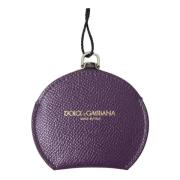 Paarse Leren Handspiegelhouder Dolce & Gabbana , Purple , Dames